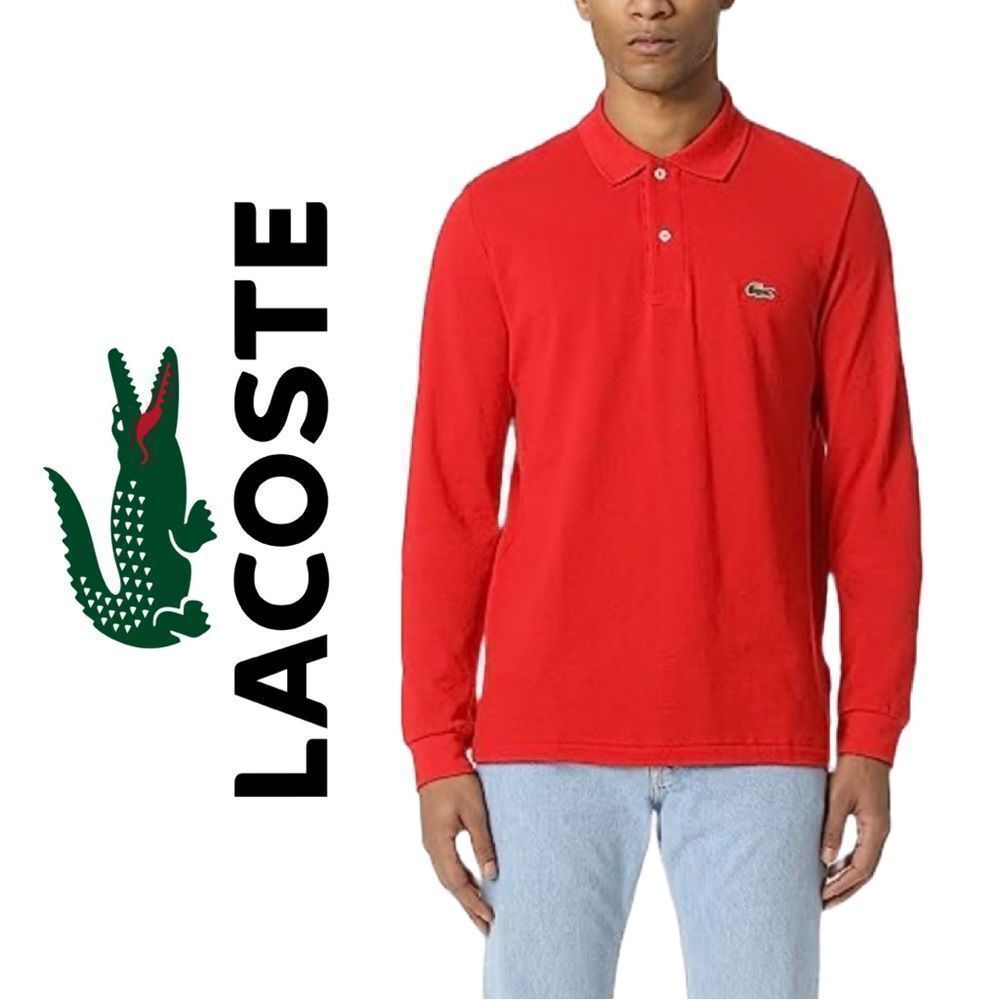Lacoste Mens Classic Long Sleeve Pique Polo Shirt‎ - Size S